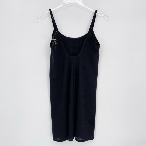 NEW Aerie Women's Smoothez Lace Bodycon Mini Dress Tank Adjustable Straps Black - Picture 7 of 10